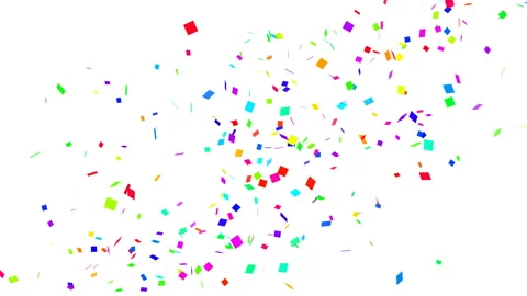 Festive animation background multicolored confetti particles different bursts Stock-Footage 301224190