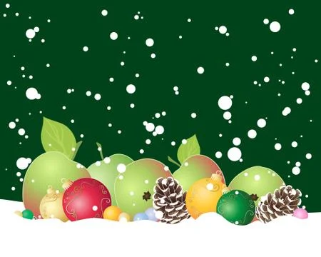 Festive apples Stock Illustration