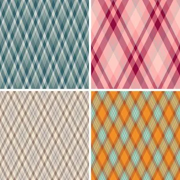 Festive argyle bundle created for Thanksgiving decor. The pack supports wall  Stock Illustration