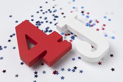 Festive arrangement 4th July elements Stock Photos
