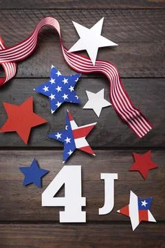 Festive arrangement 4th July elements Stock Photos