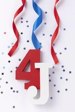 Festive arrangement 4th July elements Stock Photos