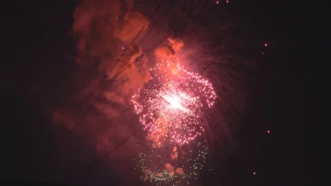 Festive artillery salute Stock Footage 89657845