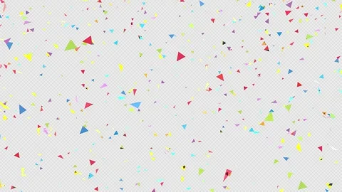 Festive atmosphere multi-colored confetti on a transparent  background Stock Footage 267255053