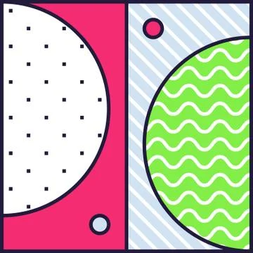 Festive Background in 80s Style Stock Illustration