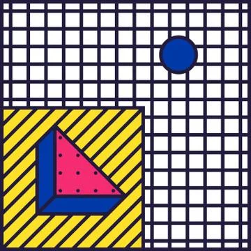 Festive Background in 80s Style Stock Illustration