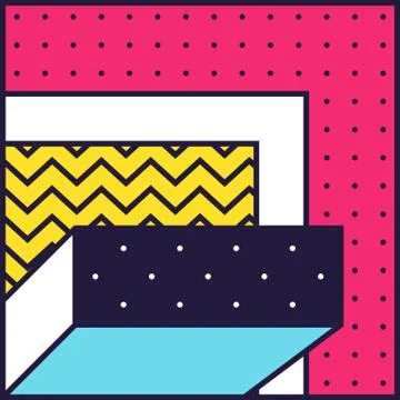 Festive Background in 80s Style Stock Illustration