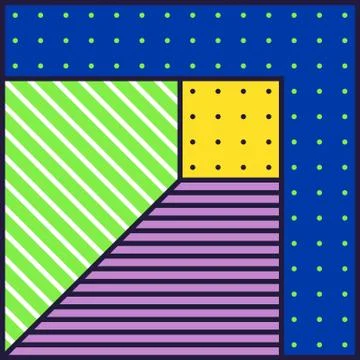 Festive Background in 80s Style Stock Illustration