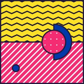 Festive Background in 80s Style Stock Illustration