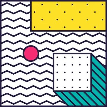 Festive Background in 80s Style Stock Illustration