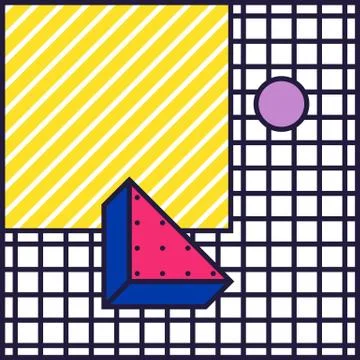 Festive Background in 80s Style Stock Illustration