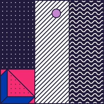 Festive Background in 80s Style Stock Illustration