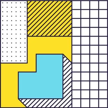 Festive Background in 80s Style Stock Illustration