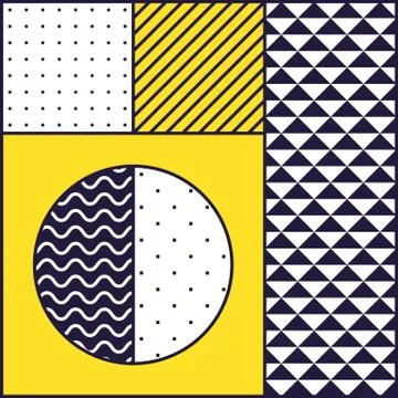 Festive Background in 80s Style Stock Illustration