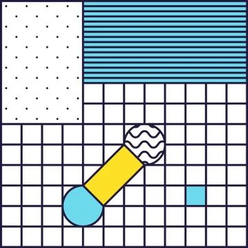 Festive Background in 80s Style Stock Illustration