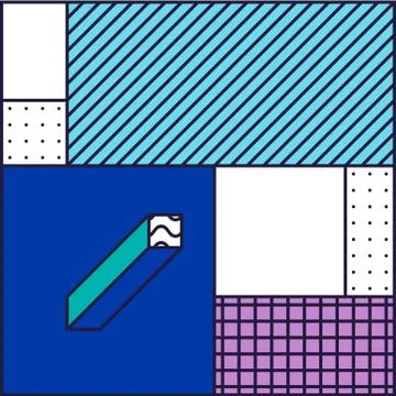 Festive Background in 80s Style Stock Illustration