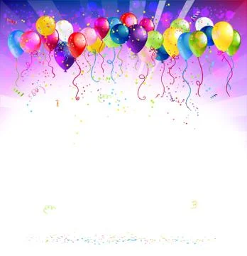 Festive background with balloons Stock Illustration