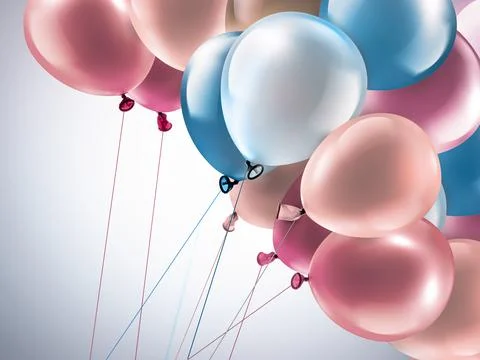 Festive Background with Balloons Stock Illustration