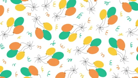 Festive background with balloons on a seamless loop Stock Footage 344873668