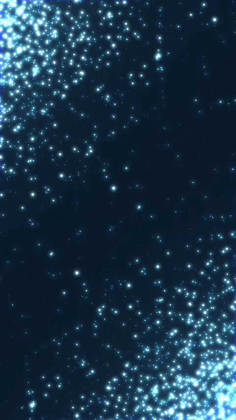 Festive background with blue particles appearing from opposite corners on a dark Stock Footage 323590030