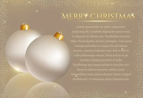 Festive background with Christmas balls. Vector card. イラスト素材