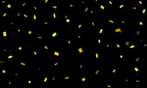 Festive background, confetti, gold sequins, particle drop, gold on black, fun Stock Illustration