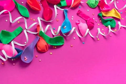 Festive background decorative composition materials for celebration and decor Stock Photos