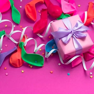 Festive background decorative composition materials for celebration and decor Stock Photos