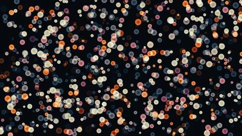 Festive background - defocused lights, colored round bokeh on black backgroun Stock Illustration