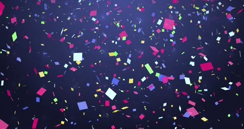 Festive background with falling sparkling colored confetti. Vídeo Stock 166936828