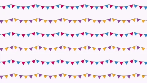 Festive background with flags, birthday theme Stock Footage 161264527