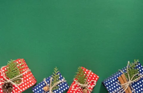 Festive background with gift boxes Stock Photos