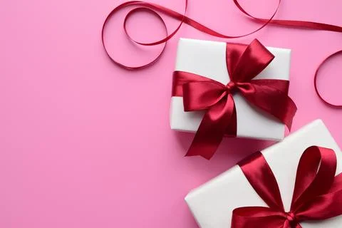 Festive background with gifts Stock Photos