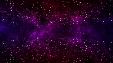 Festive background with glowing particles cluster of many particles and bokeh Stock-Illustration