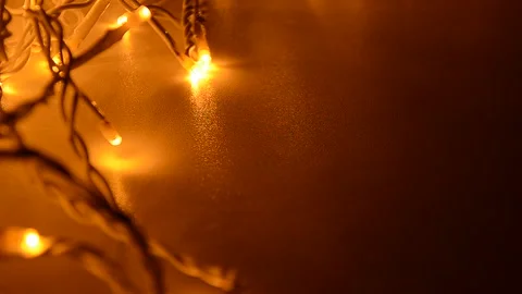 Festive background of glowing yellow lights Stock Footage 144769272