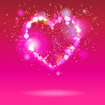 Festive background with heart Stock Illustration