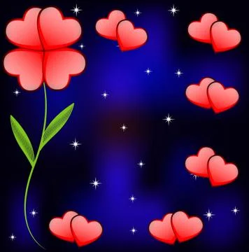 Festive background with hearts Stock Illustration