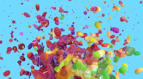 Festive background with massive splash of multicolored paint Stock Illustration