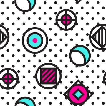 Festive Background in Memphis Style Illustrazione stock