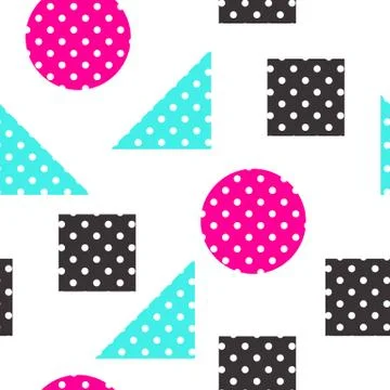 Festive Background in Memphis Style Stock Illustration