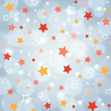 Festive background multi color stars. Holiday pattern. Party festive background Stock Illustration