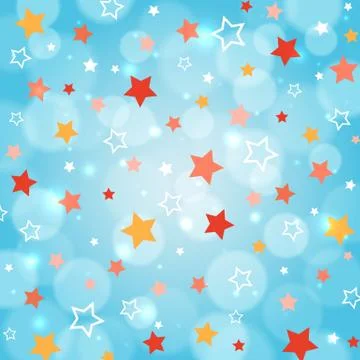 Festive background multi color stars. Holiday pattern. Party festive pattern Illustrazione stock