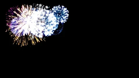 Festive background with multi coloured fireworks for your projectsfor Stock Footage 120235727