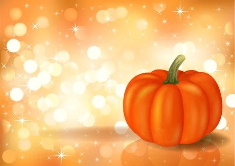 Festive background with pumpkin Stock Illustration