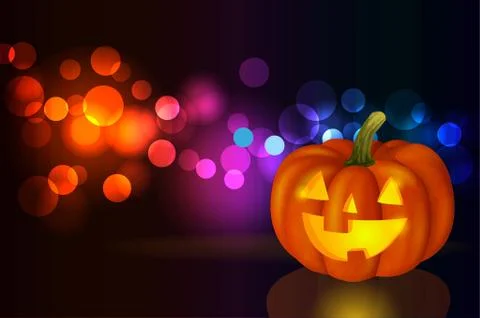 Festive background with pumpkin Stock Illustration