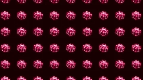 Festive background of red gift wrappers on a dark background. Stock Footage 310854192