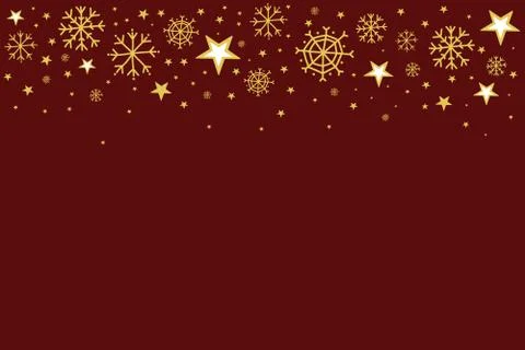 Festive background with snowflakes on a red background. New year vector illus Stock Illustration
