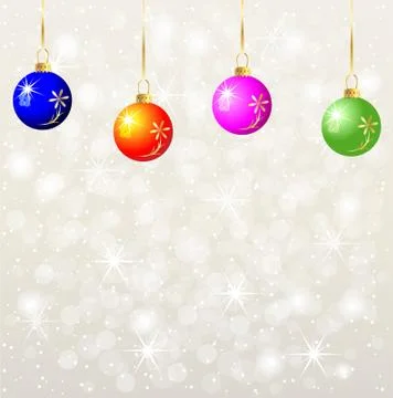 Festive background with varicoloured balls Stock Illustration