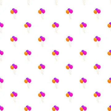 Festive balloon pattern celebrating party and fun background Stockillustratie