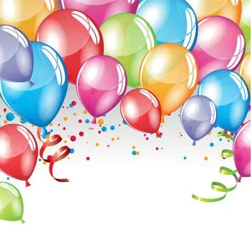 Festive Balloons background Stock Illustration